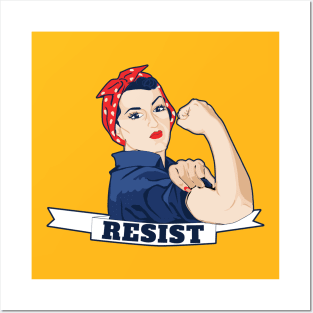 Resist Rosie the Riveter Posters and Art